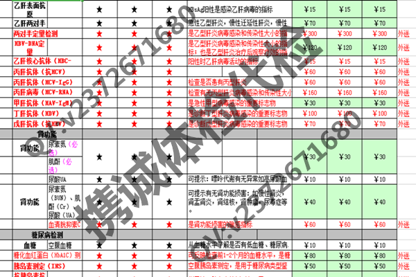 爱康国宾体检代检价格